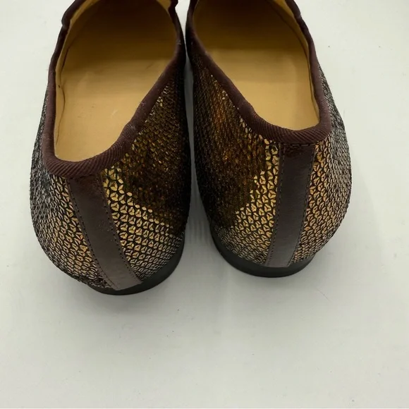 Cole Haan Womens Shoes Nike Air SABRINA bronze Sequin Slip On Loafers Size 10.5 - Picture 4 of 6